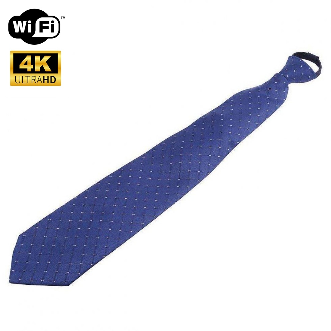 Špionážna wifi kamera v kravate 4K