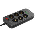 WiFi kamera v predlžovacom kábli 230V s USB portom 4K čierna