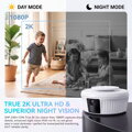 WiFi otočná kamera v dymovom čidle PROFI 2K