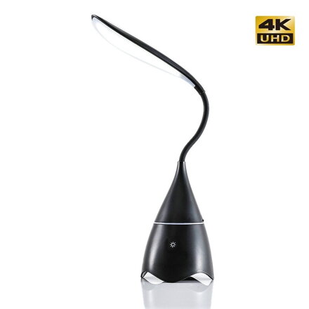 4K WiFi kamera skrytá v lampičke s bluetooth reproduktorom
