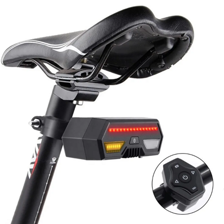 GPS v zadnom svetle na bicykel s diaľkovým ovládaním