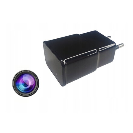 Kamera skrytá v USB adaptéri 230V/5VDC HD1080P