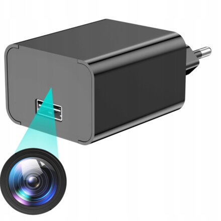 Kamera skrytá v USB adaptéri 5VDC HD1080P