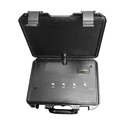 Profesionálny kufríkový rušič UAV a FPV dronov GPS L1, 2.4G, 5.8G