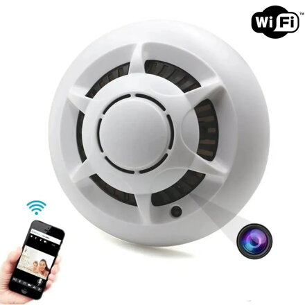 WiFi kamera skrytá v dymovom čidle