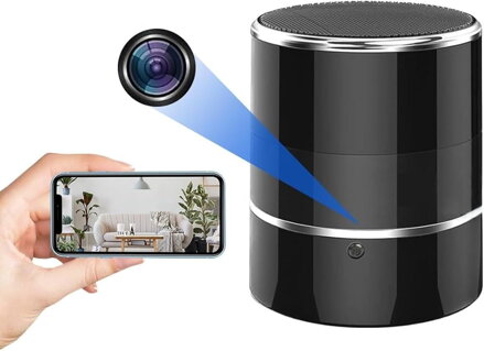 WiFi otočná kamera skrytá v bluetooth reproduktora