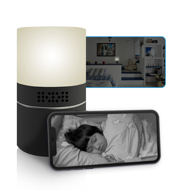 WiFi otočná kamera skrytá v LED lampičke