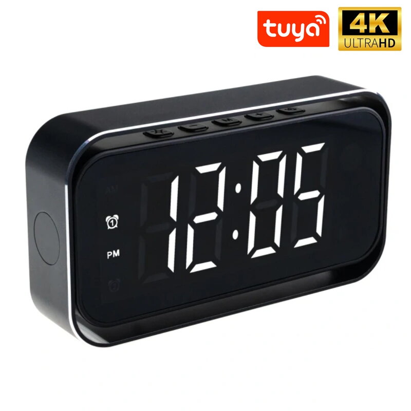 Budík so skrytou WiFi kamerou PROFI Tuya 4K