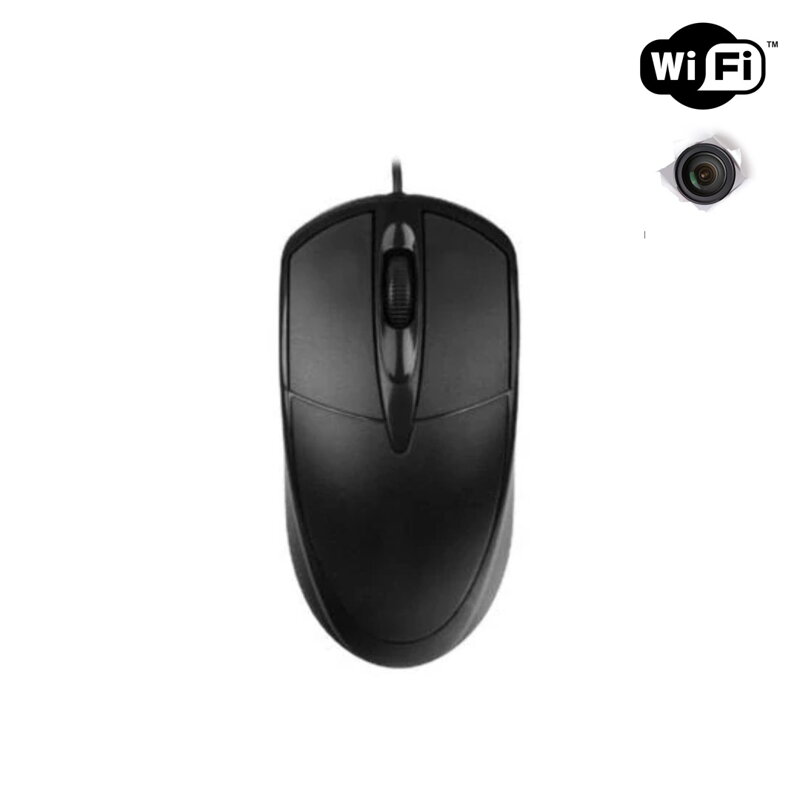 Počítačová myš so skrytou WiFi kamerou 4K